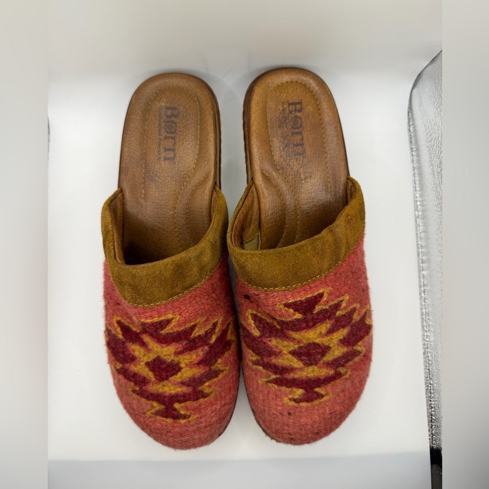 Born Bandy Blanket Clogs - Rust - Picture 3 of 10